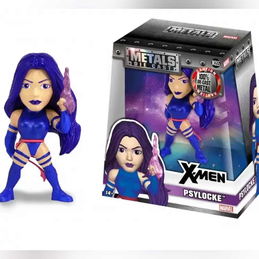 NIB Jada Toys Die-cast Metals PSYLOCKE 4" Inch Figure X-men Marvel Comics